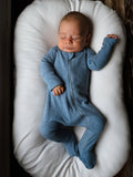 Blue Speckle Zip Footie