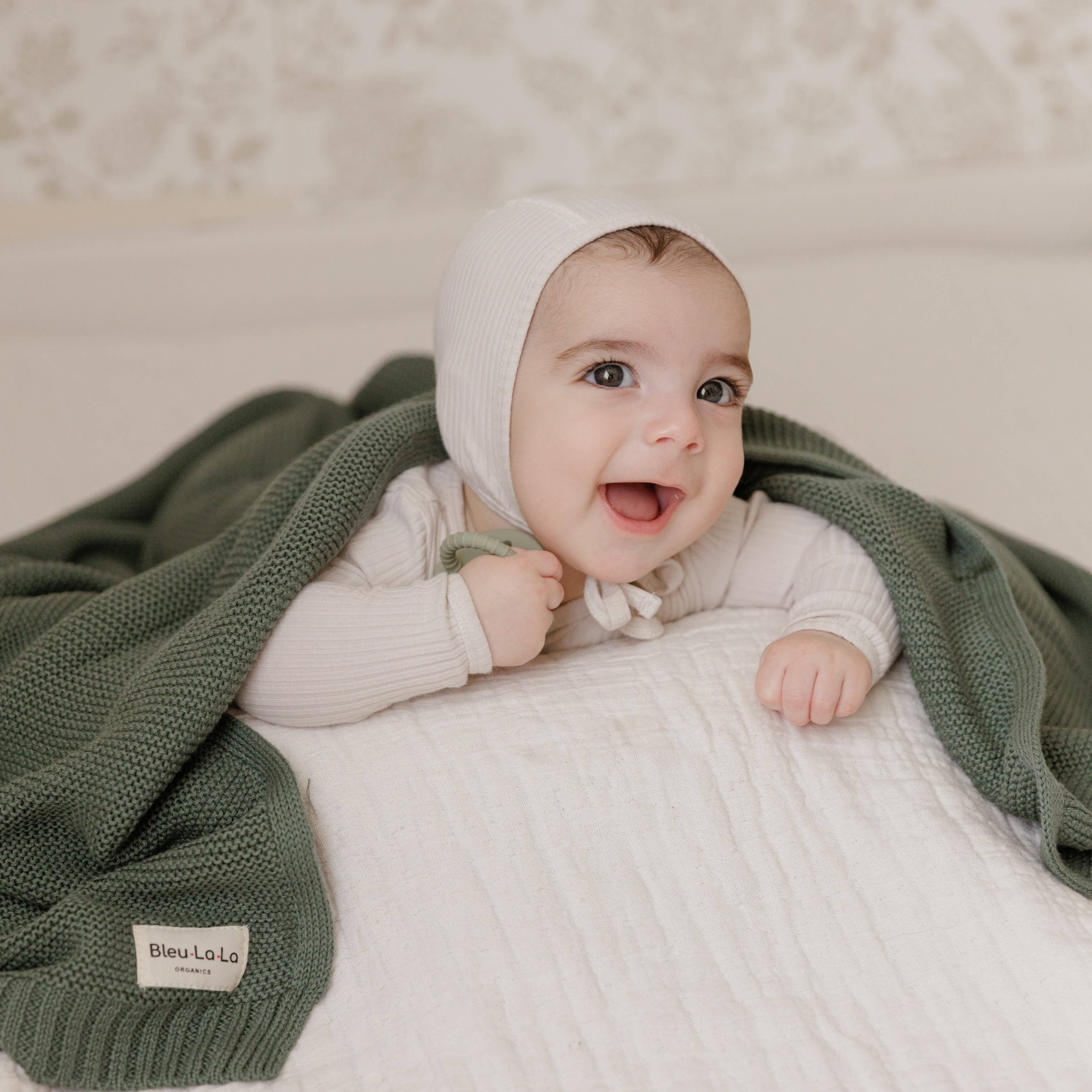 Heritage Knit 100% Organic Cotton Baby Blanket