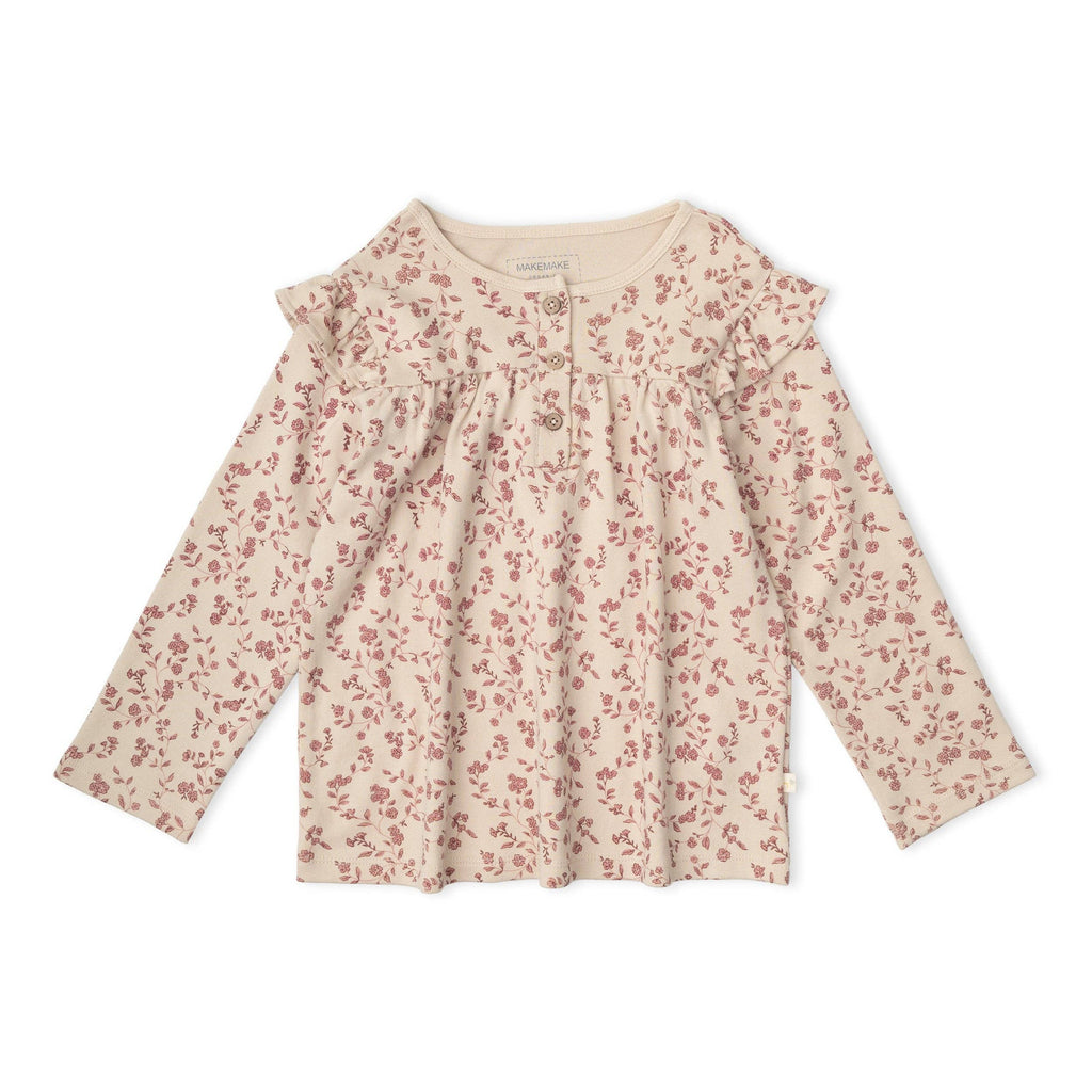 Organic Ruffle Sleeve Top