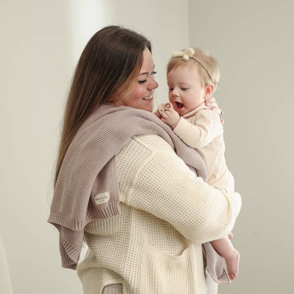Heritage Knit 100% Organic Cotton Baby Blanket