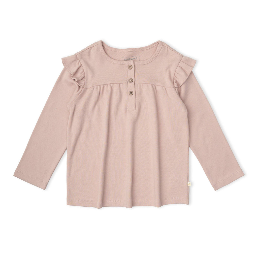 Organic Ruffle Sleeve Top