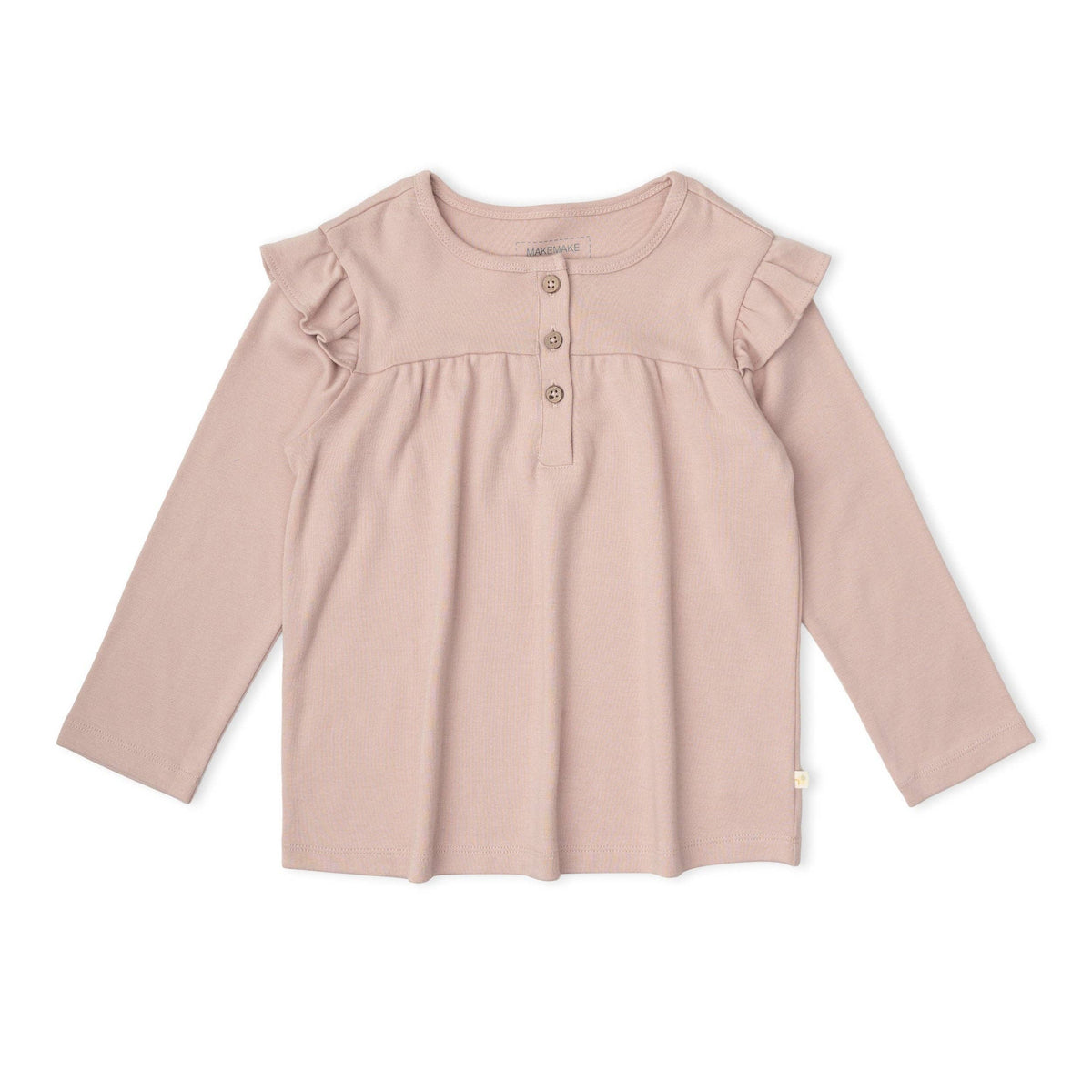 Organic Ruffle Sleeve Top