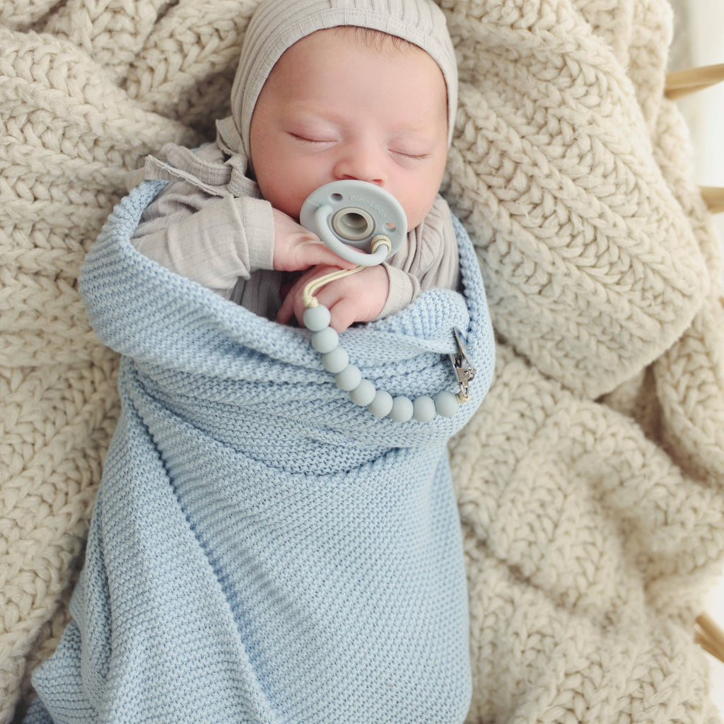 Heritage Knit 100% Organic Cotton Baby Blanket