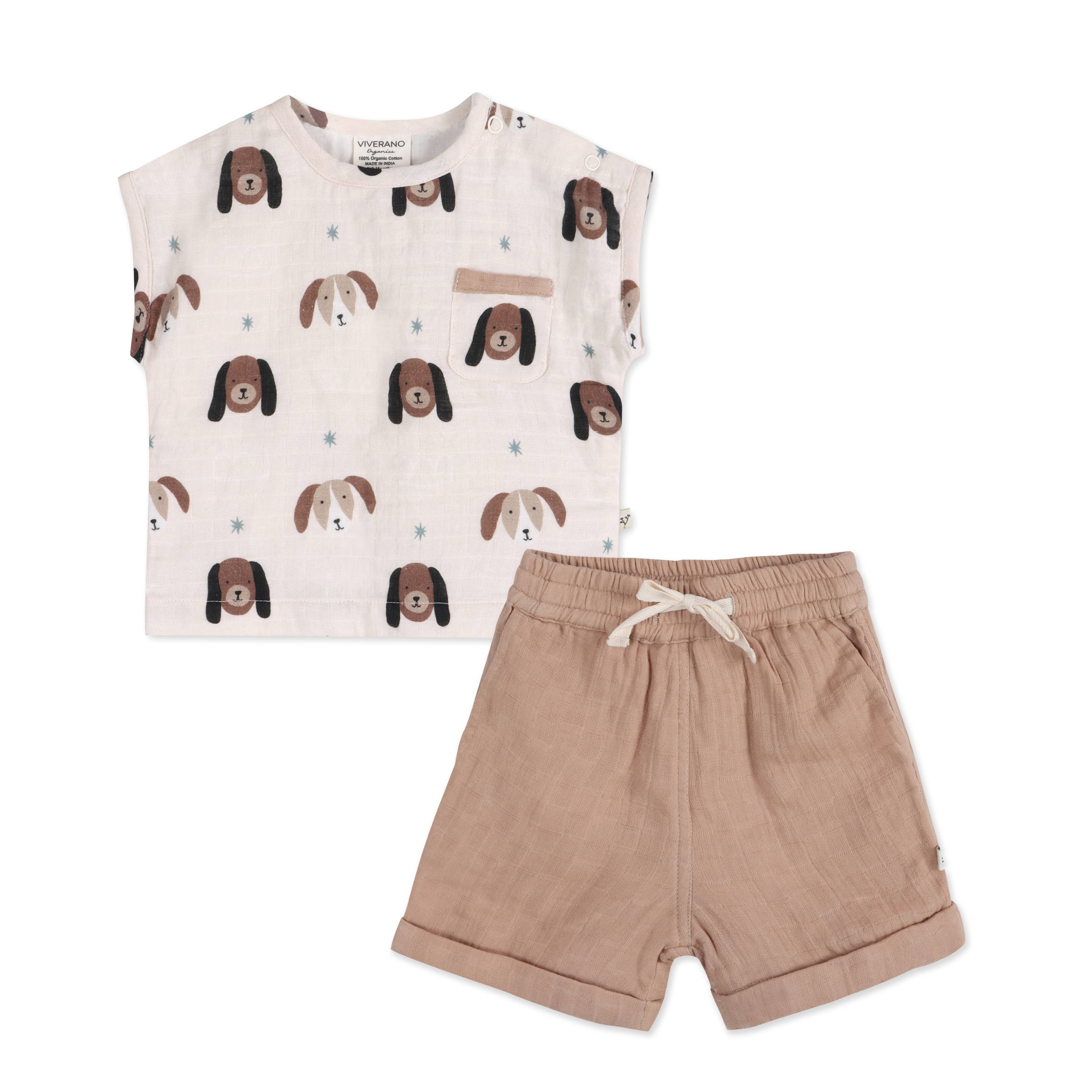 Doggies Top + Shorts Set