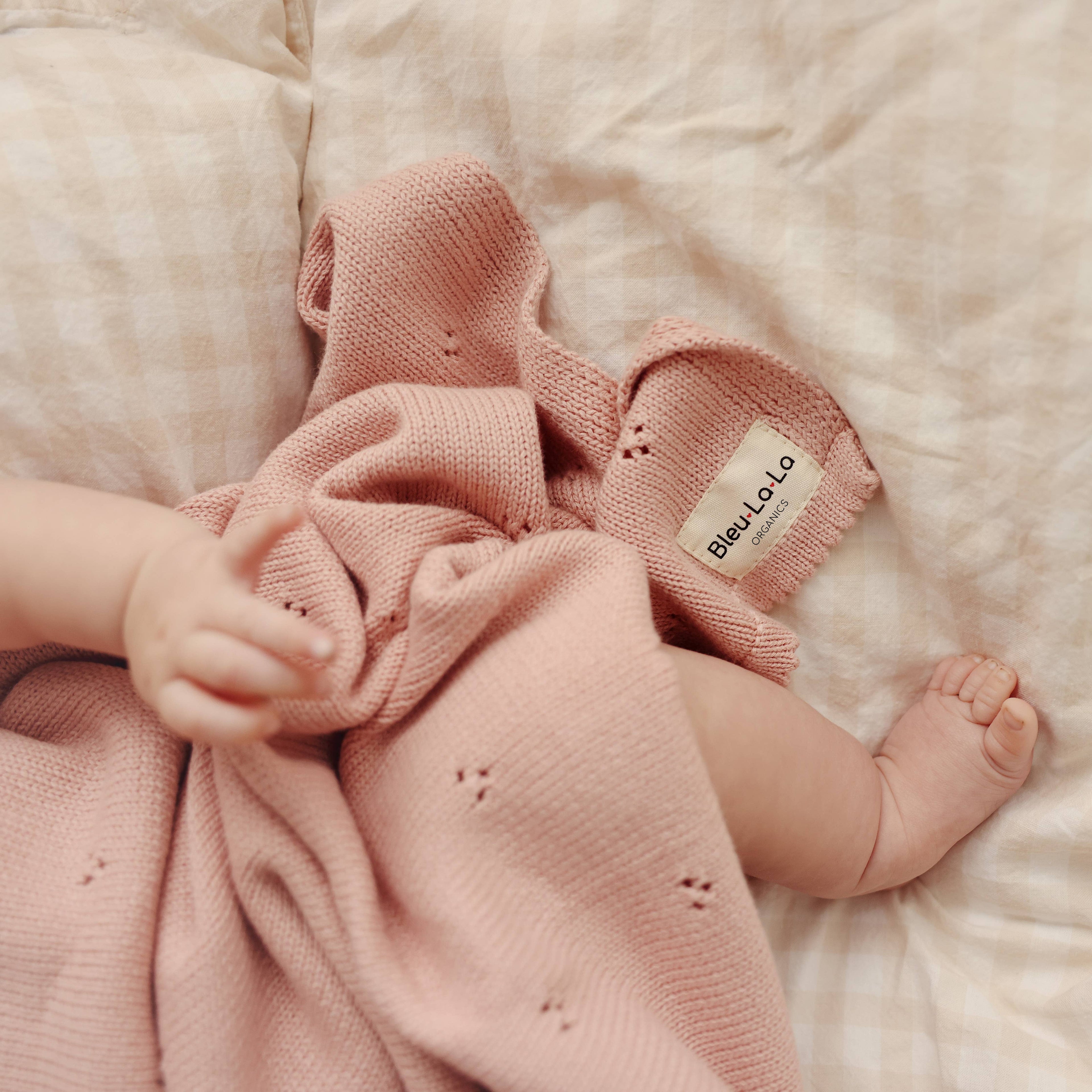 100% Organic Cotton Pointelle Baby Blanket