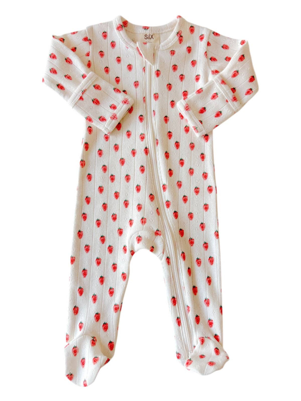 White Strawberry Footie