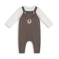 Bear Sweater Knit Overall & Bodysuit Set