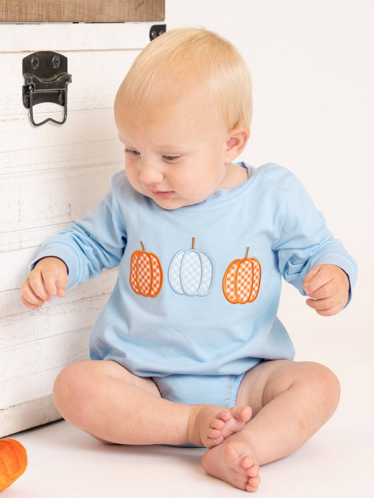 Pumpkin Patch Days Embroidered Romper