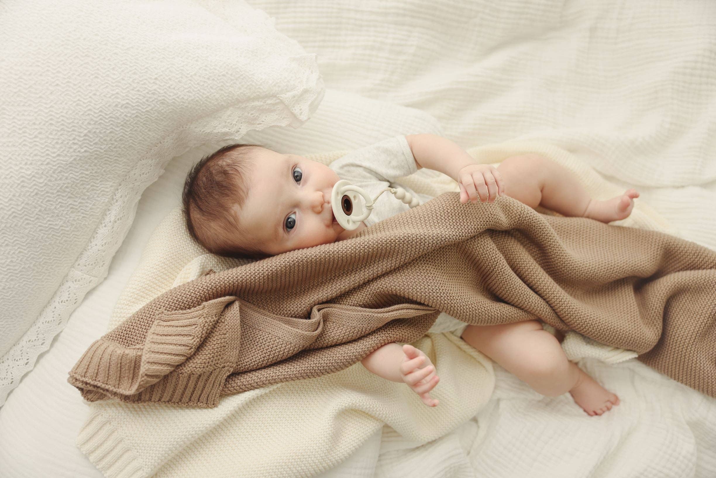 Heritage Knit 100% Organic Cotton Baby Blanket