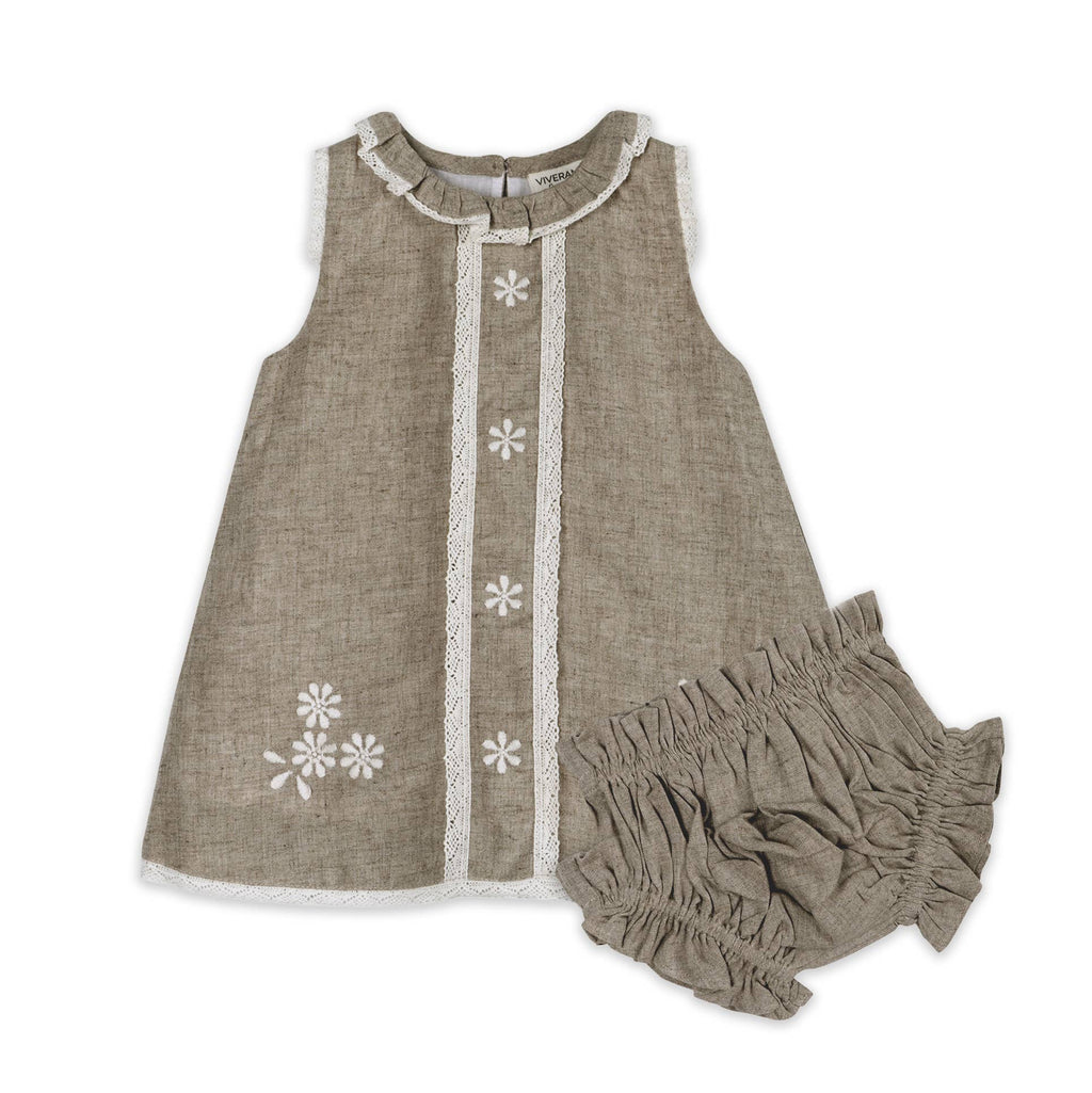 Kate Floral Embroidered Dress + Bloomer