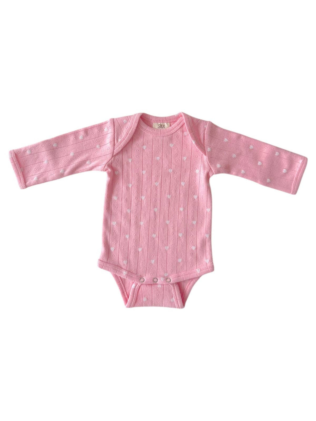 Pink with White Heart Bodysuit