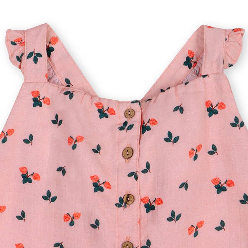 Strawberry Ruffled Jumpsuit